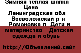 Зимняя тёплая шапка › Цена ­ 200 - Ленинградская обл., Всеволожский р-н, Романовка п. Дети и материнство » Детская одежда и обувь   